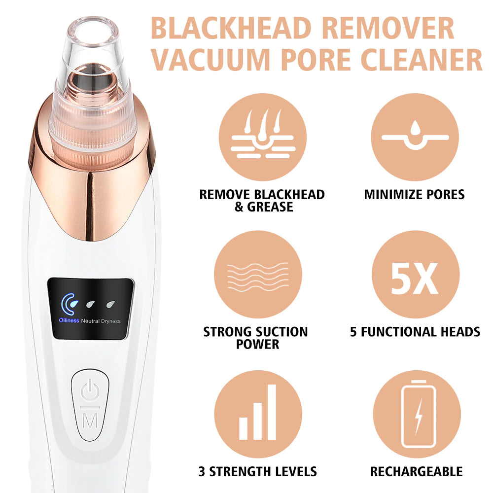 Electric Blackhead Remover Vacuum for Deep Facial Cleansing and Skin Care