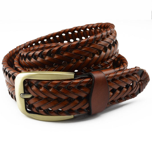 New Belt Men women  belts luxury genuine leather braided Real Cow skin straps Men All-Matching Simple Fashionable Tide Belts - Bonnie Lassio