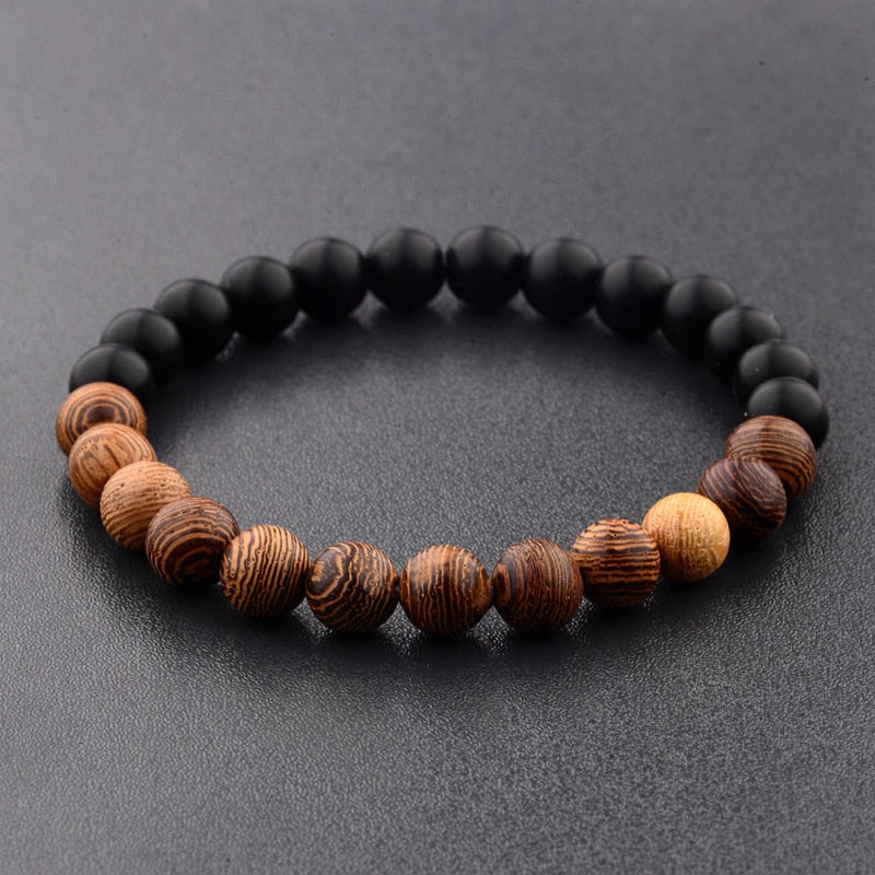 Natural Wood Beads Bracelets Meditation And Prayer - Bonnie Lassio