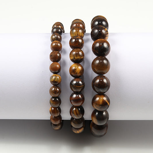 Natural Stone 6/8/10mm Beads Tiger Eye Bracelet Classic Men Women Buddha Black Lava Bracelets Minimalist Yoga Meditation Jewelry - Bonnie Lassio