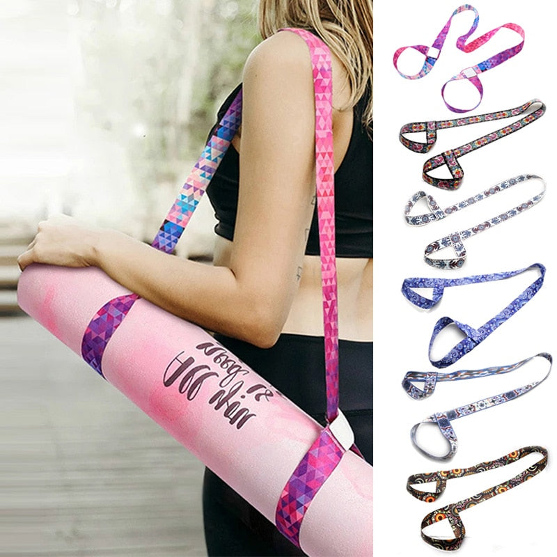 Yoga Mat Strap Belt Adjustable Sports Sling Shoulder Carry Strap Belt Exercise Stretch Fitness Equiment Elastic Yoga Belt Hot - Bonnie Lassio