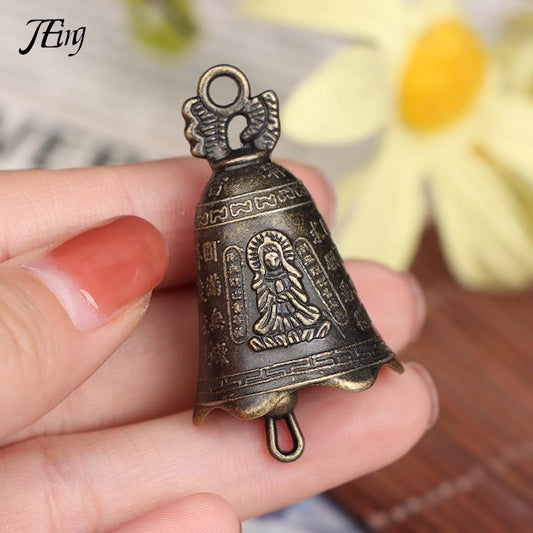 Antique Bell Chinese Mini Sculpture Pray Guanyin Buddha Bell Shui Feng Bell - Bonnie Lassio