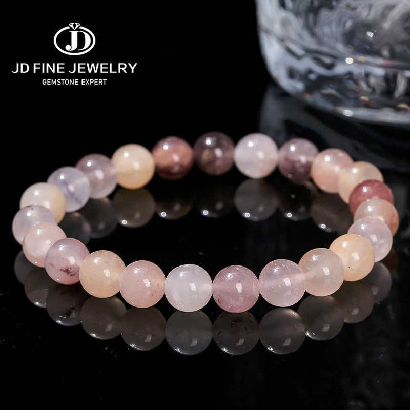 JD Natural Violet Stone Beaded Bracelet Women Men Colorful Jade Energy Healing Distance Bangles Yoga Meditation Couple Jewelry - Bonnie Lassio