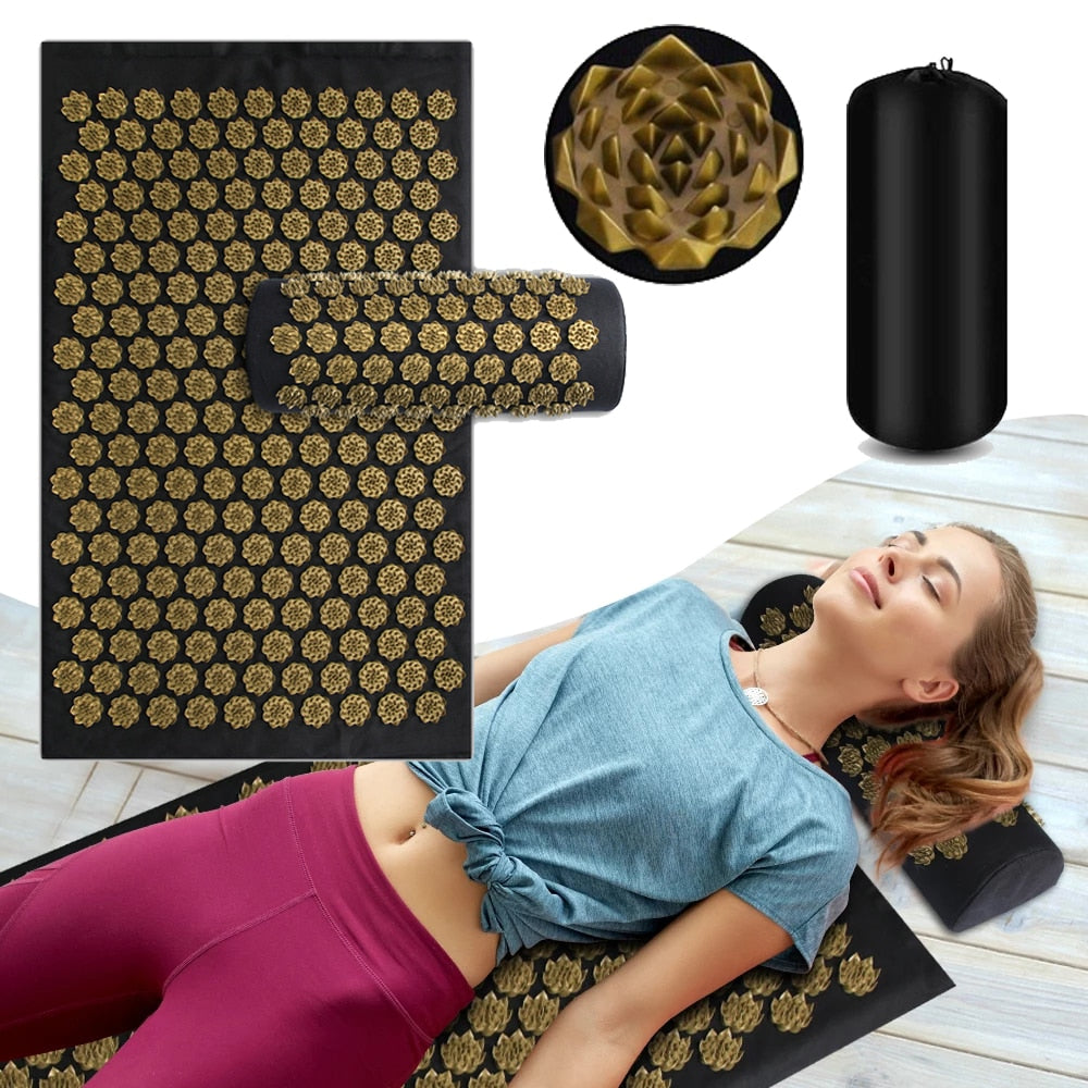 Acupressure Yoga Mat Kuznetsov's Applicator Cushion Sensi Massage Body Needles With Spikes Pillow Foot Massager Fitness Pilates - Bonnie Lassio