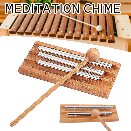 Portable For Prayer Yoga Instrument Musical Wooden Energies Healing Mindfulness Meditation Chime Gift With Mallet Storage Bag - Bonnie Lassio