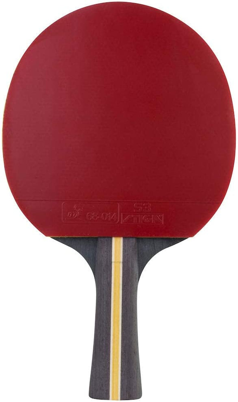 Professional title: " Trinity 3-Star Table Tennis Racket in Black and Red"