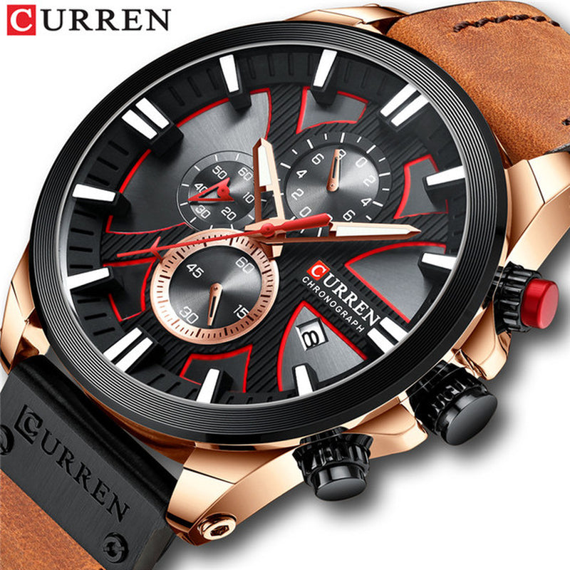 Men's Fashion Quartz Military Sports Watch with Date Function and Waterproof Design