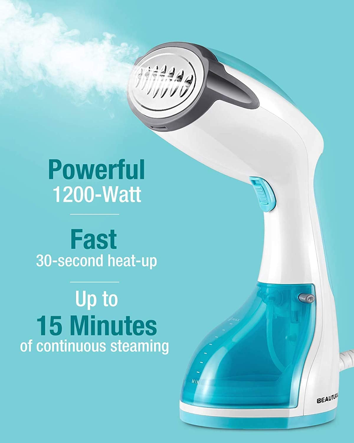 Portable Handheld Clothes Steamer with Fast Heat-Up and Auto-Off Feature