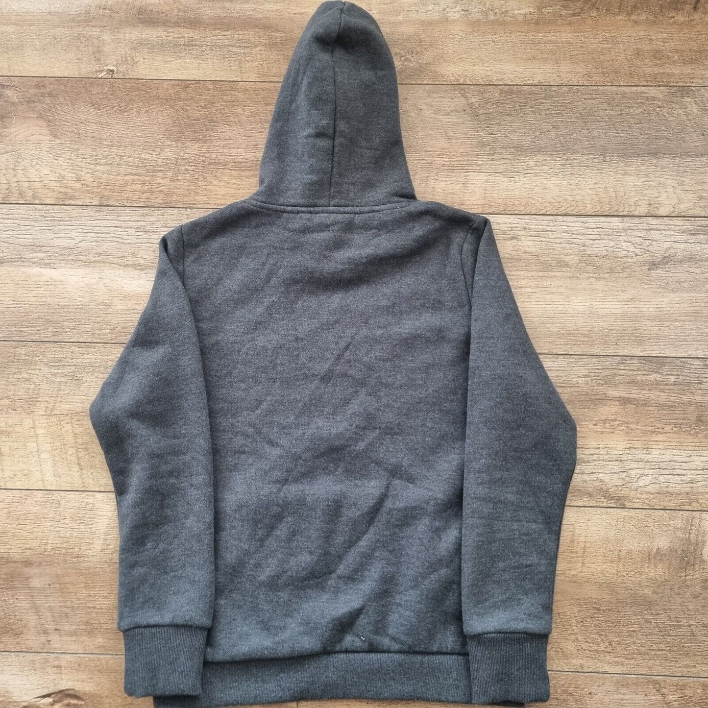 Womens Superdry Real Graphic Hoodie Jumper Grey Cotton