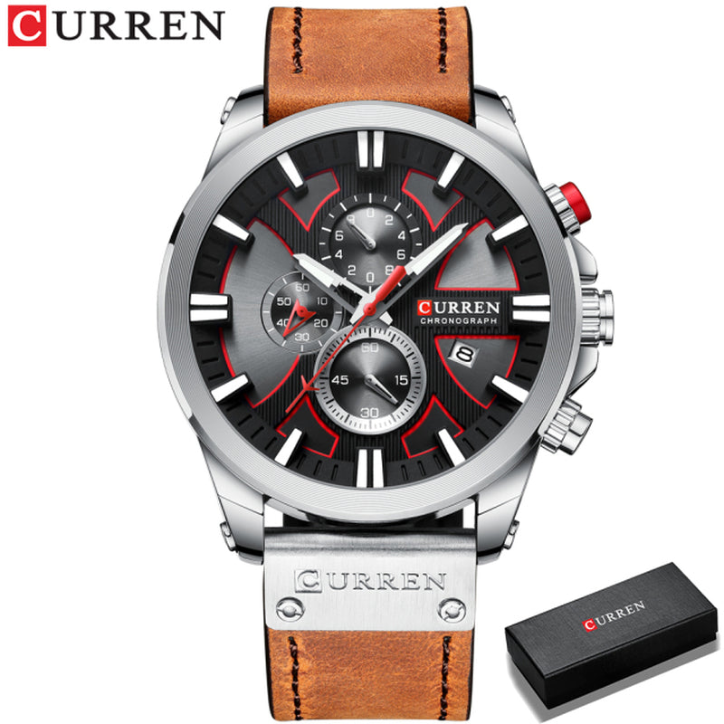 Men's Fashion Quartz Military Sports Watch with Date Function and Waterproof Design