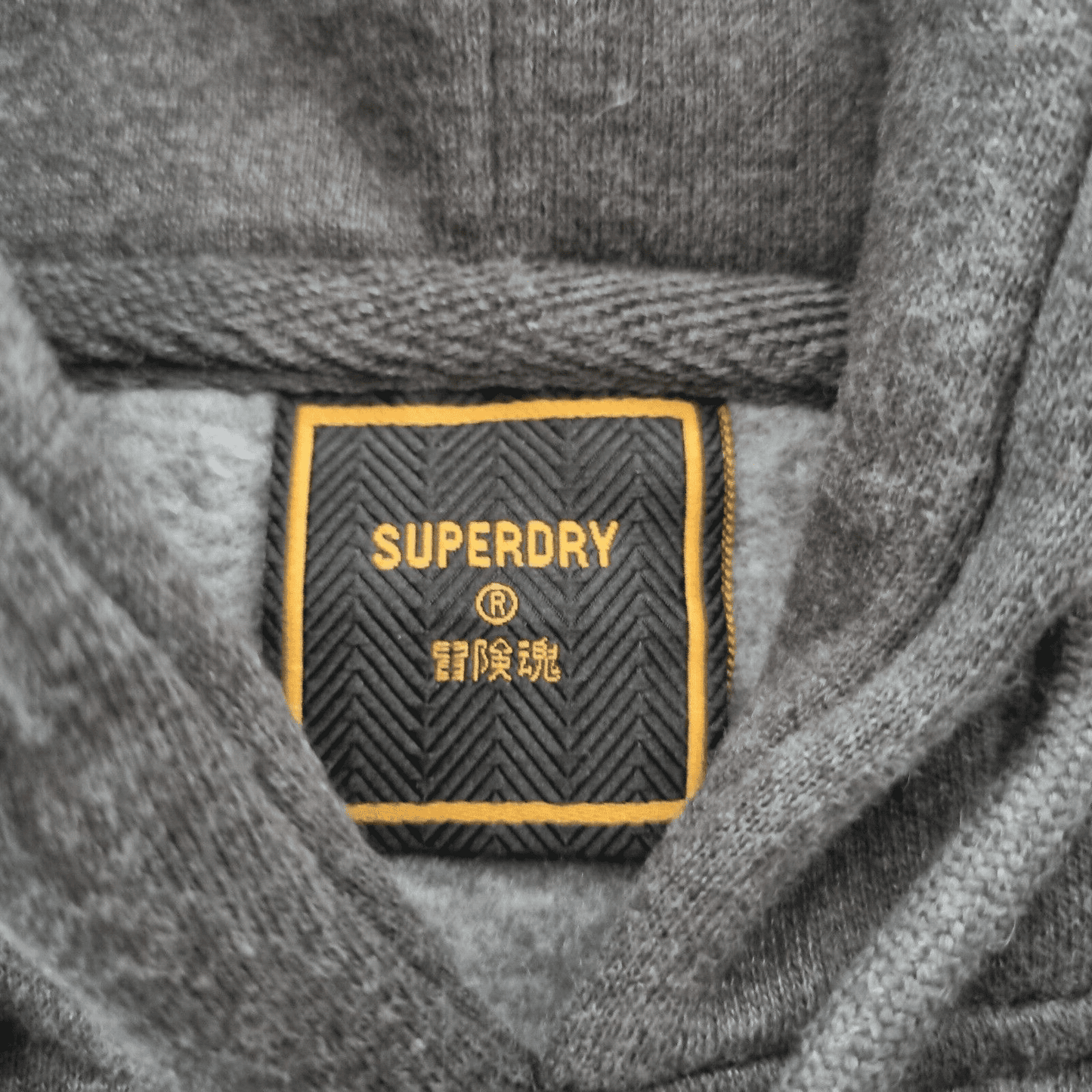 Womens Superdry Real Graphic Hoodie Jumper Grey Cotton