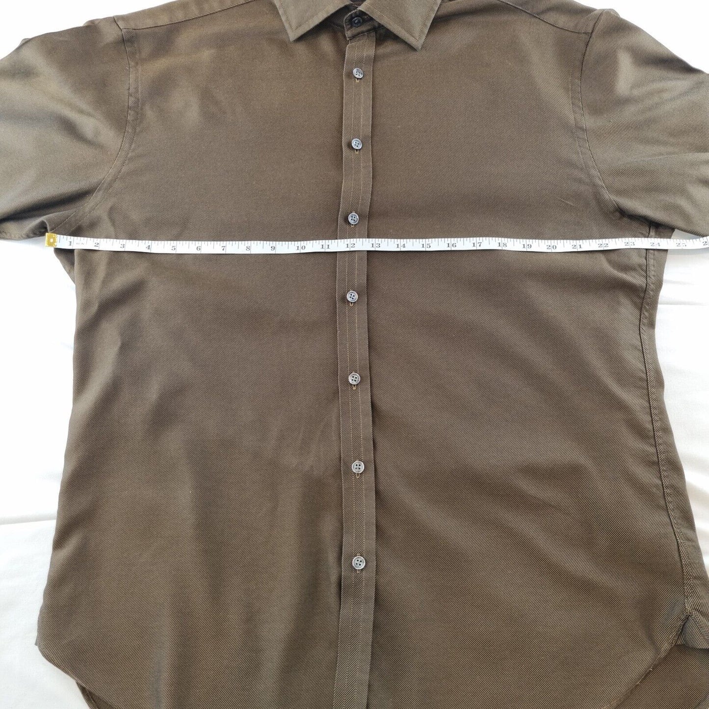 Mens Ted Baker Endurance Brown Shirt Button Up Smart Work Casual Size 17.5 - Bonnie Lassio