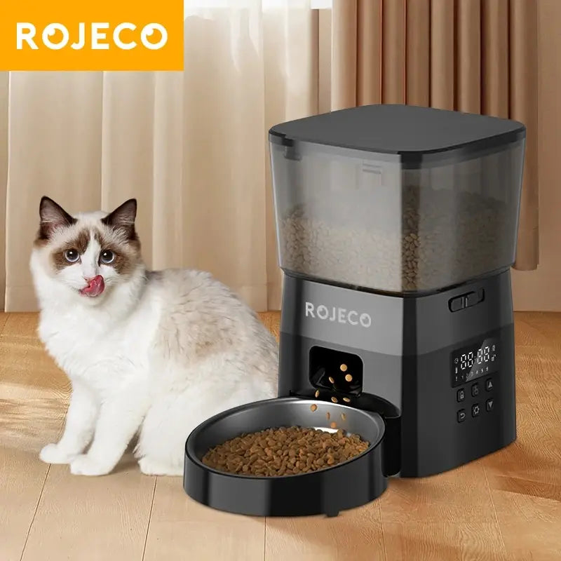 Automatic Pet Feeder Button Version Cat Food Dispenser Smart Control