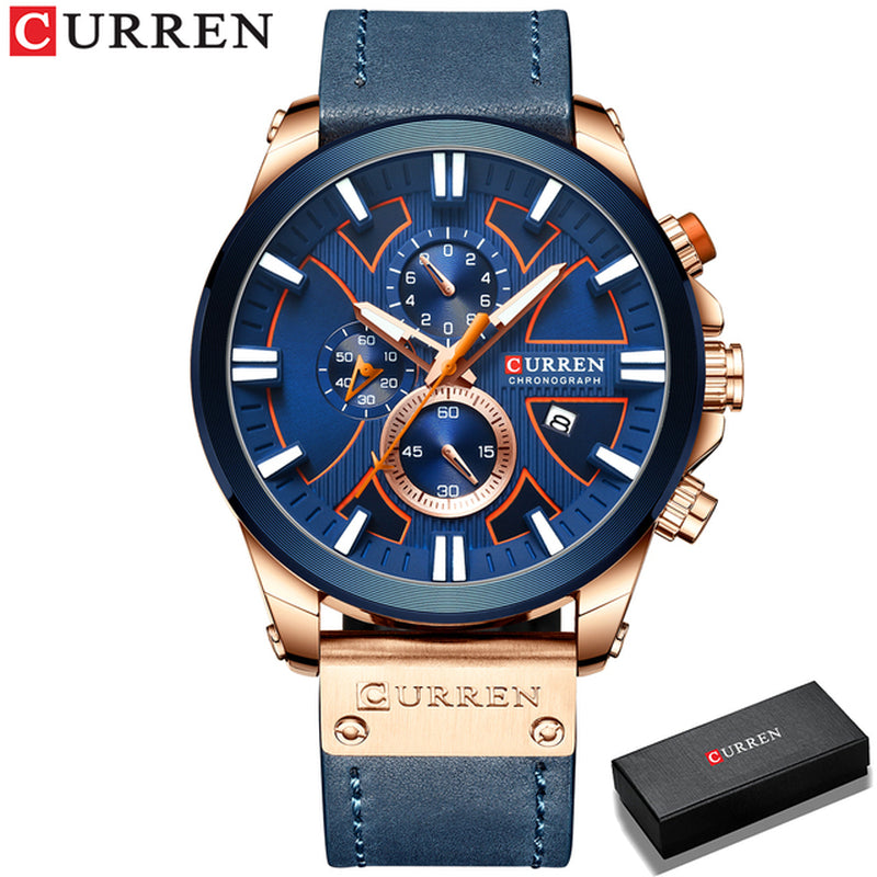 Men's Fashion Quartz Military Sports Watch with Date Function and Waterproof Design