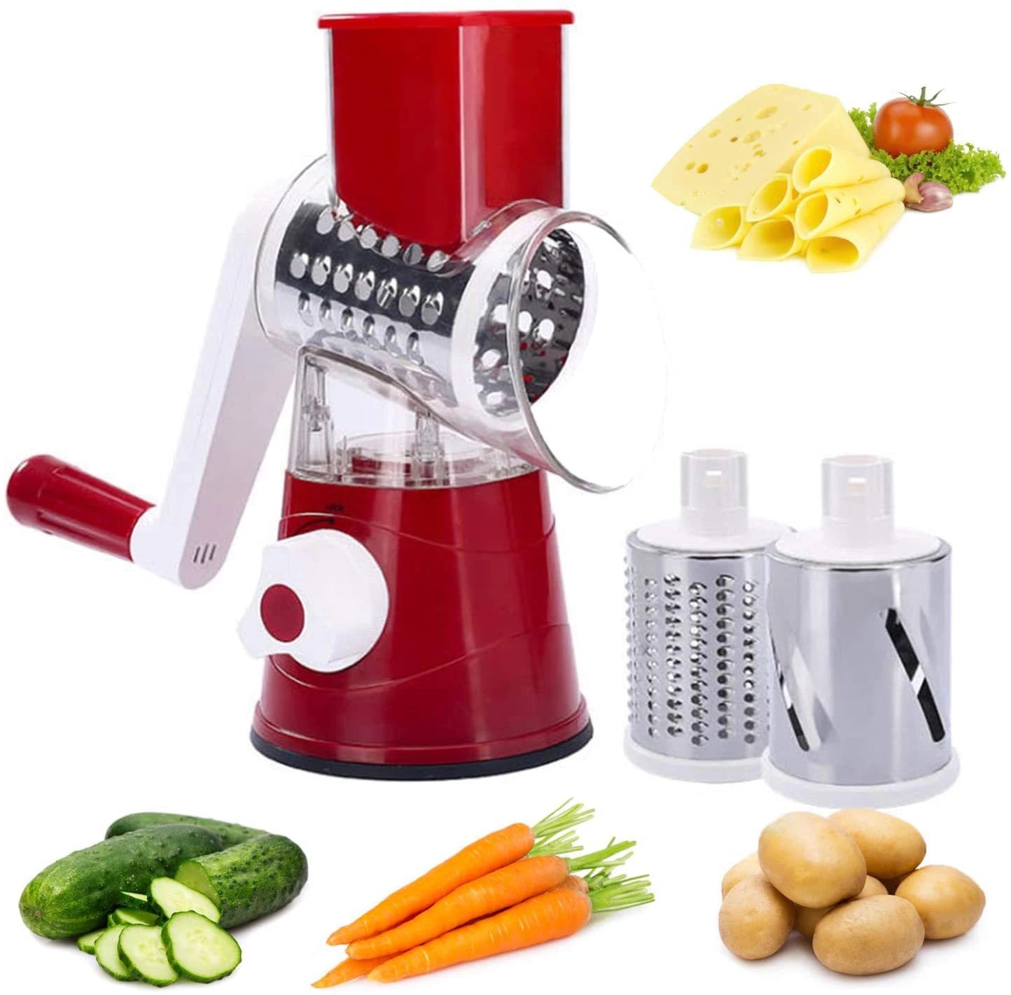 Multifunctional Roller Vegetable Cutter Hand Crank Shredder 