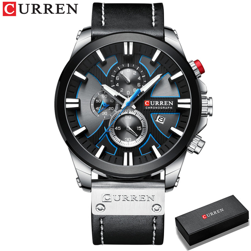 Men's Fashion Quartz Military Sports Watch with Date Function and Waterproof Design