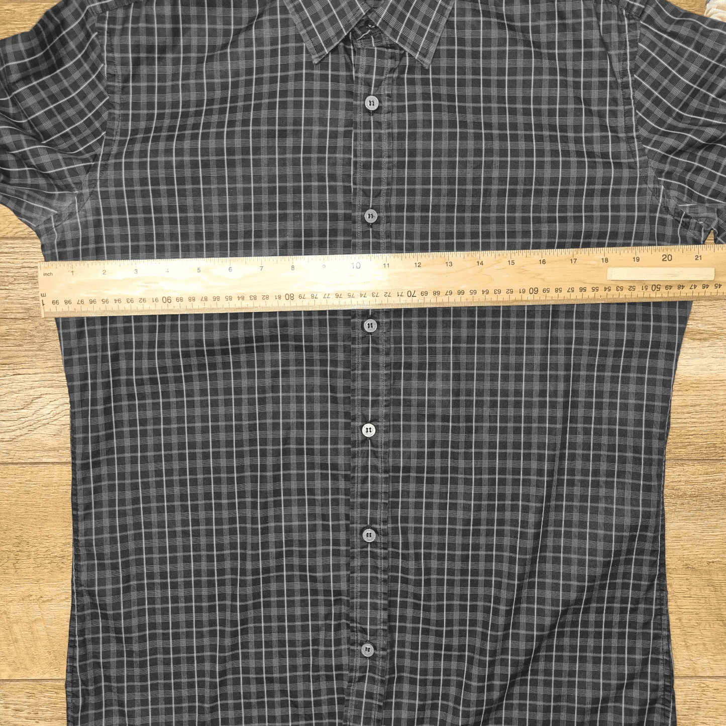 Paul Smith Shirt Men's Black Small Squares Collar 15.5" Medium Chest Size 39 - Bonnie Lassio