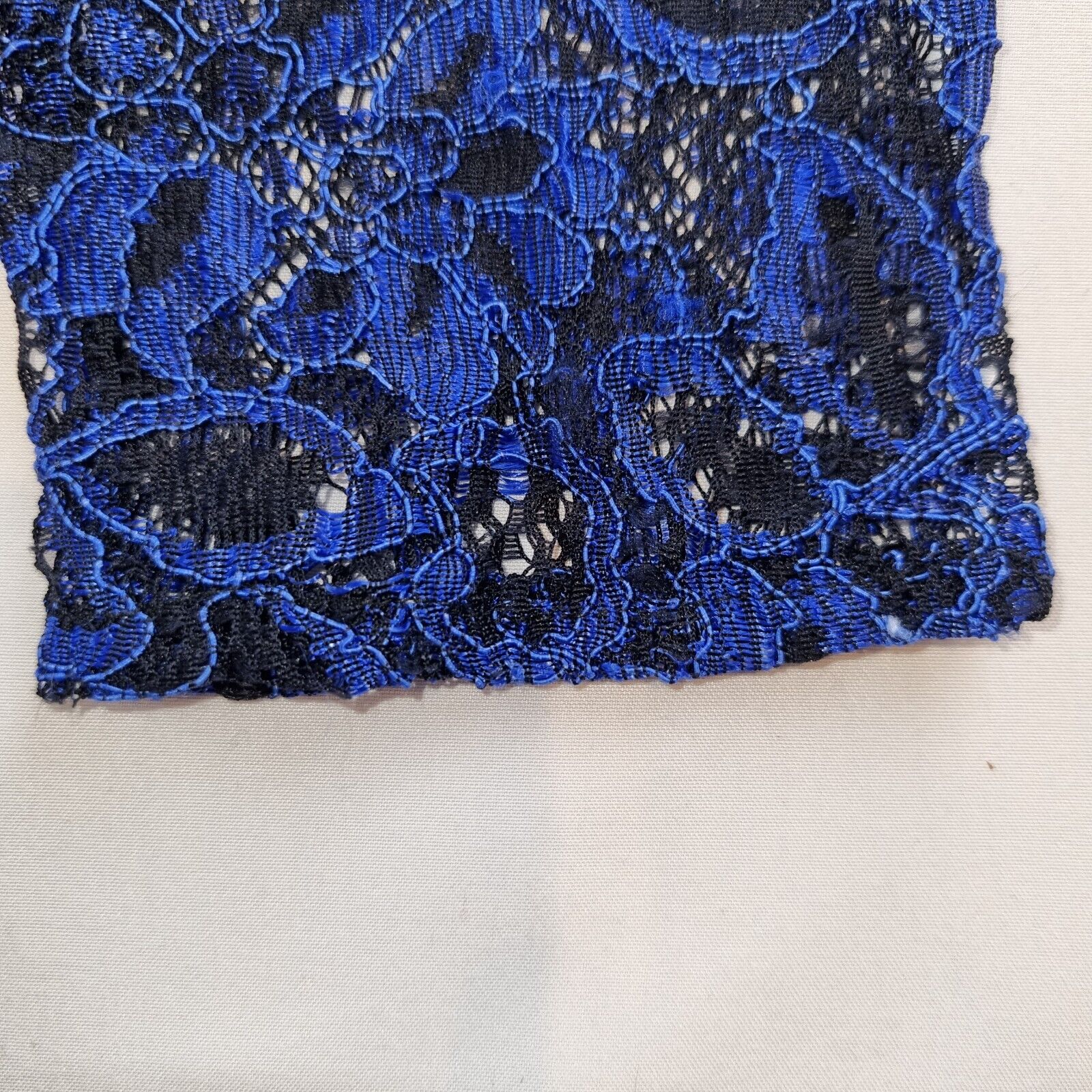 Ted Baker Womens Lace Top With Black Under Dress UK Size 10 Bright Pretty Blue - Bonnie Lassio