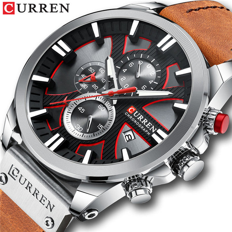 Men's Fashion Quartz Military Sports Watch with Date Function and Waterproof Design